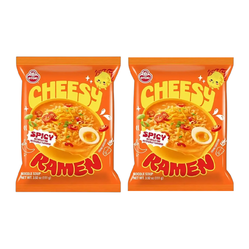 Набір Локшина 2шт Ottogi Cheesy Рамьон Гостра 111g - Retromagaz