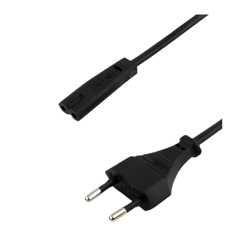 Кабель RMC Питание 2 pin EU Black 1.2m Новый - Retromagaz