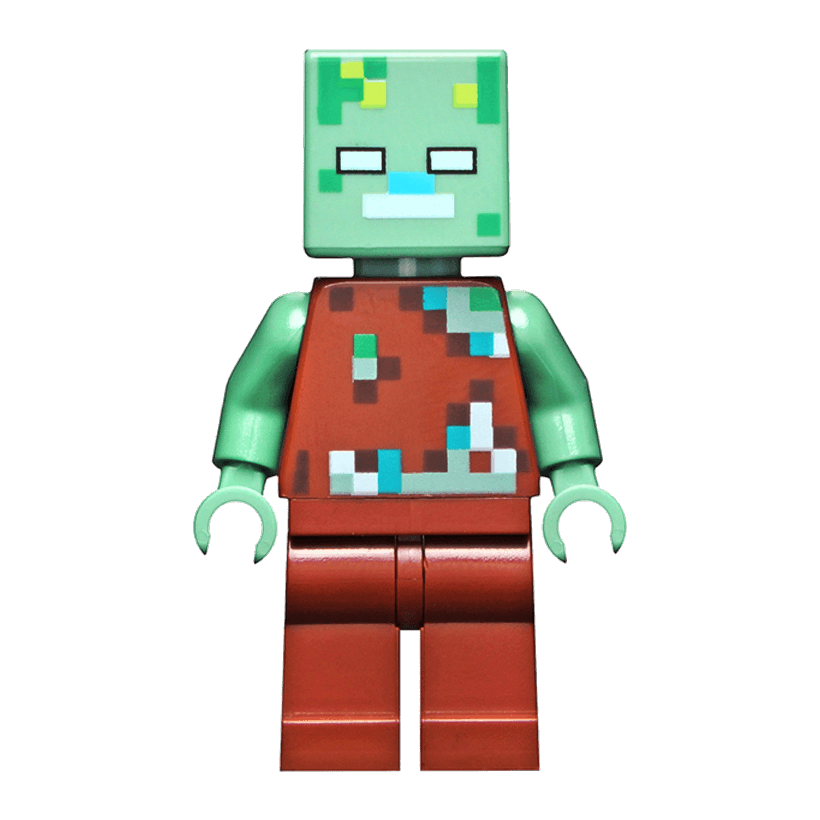 Фигурка Lego Minecraft Drowned Zombie Games min088 1 Б/У - Retromagaz