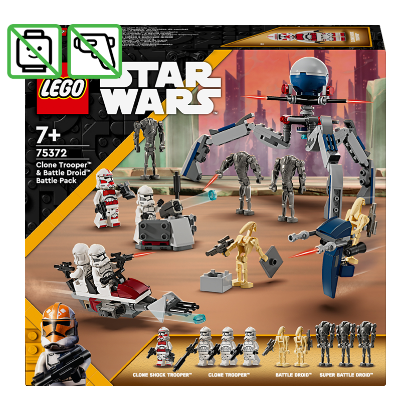 Конструктор Lego Без Фигурок Клоны-Пехотинцы и Боевой Дроид Боевой Набор Star Wars 75372 Новый - Retromagaz