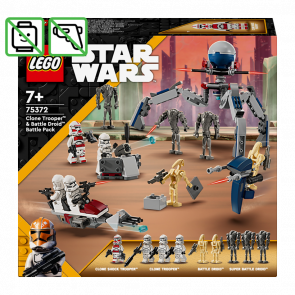 Набор Lego Клоны-Пехотинцы и Боевой Дроид Боевой Набор Star Wars 75372 Без Фигурок Новый - Retromagaz