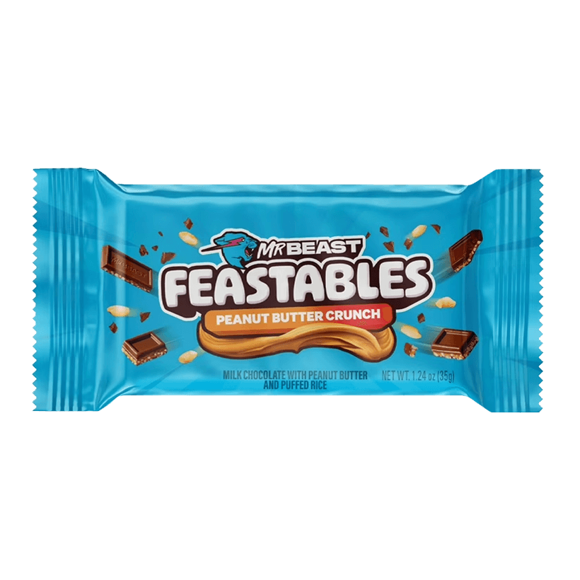Батончик MrBeast Feastables Peanut Butter Crunch 35g - Retromagaz