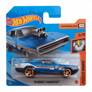 Машинка Базовая Hot Wheels '70 Dodge Charger R/T Muscle Mania 1:64 GHD07 Blue