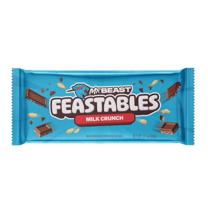Батончик MrBeast Feastables Milk Crunch King Size 60g - Retromagaz