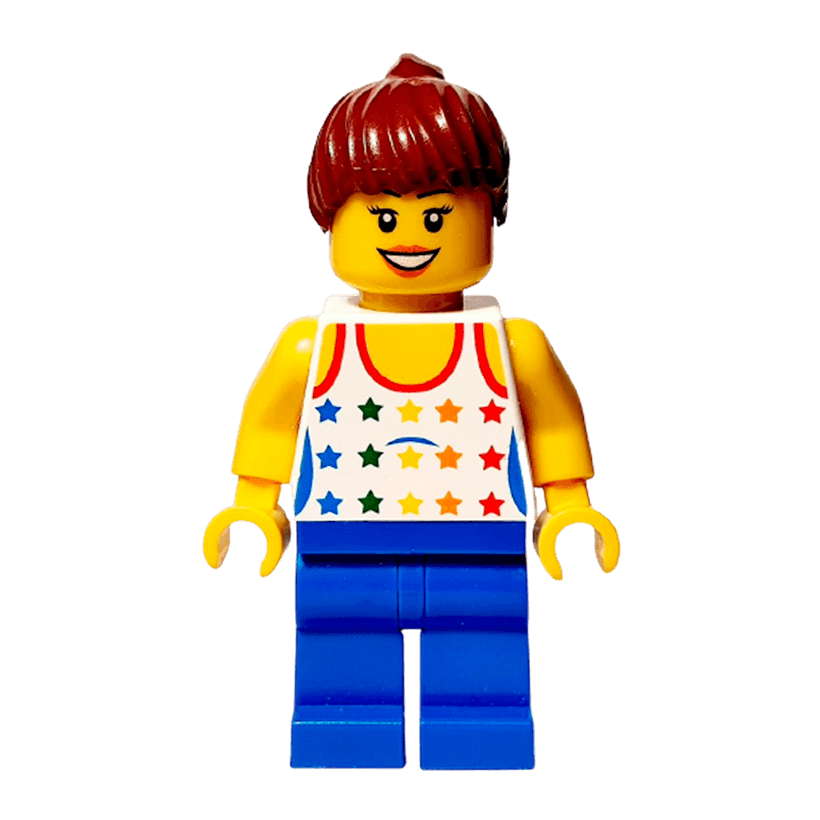 Фигурка Lego People 973pb0567 Shirt with Female Rainbow Stars Pattern City cty0233a Б/У - Retromagaz