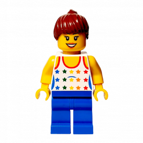 Фигурка Lego City People 973pb0567 Shirt with Female Rainbow Stars Pattern cty0233a 1шт Б/У Хороший - Retromagaz
