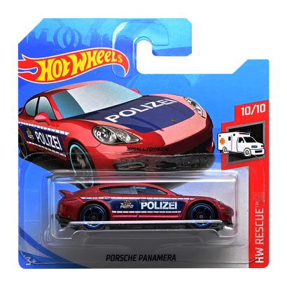 Машинка Базова Hot Wheels Porsche Panamera Polizei Rescue 1:64 FYC86 Red - Retromagaz