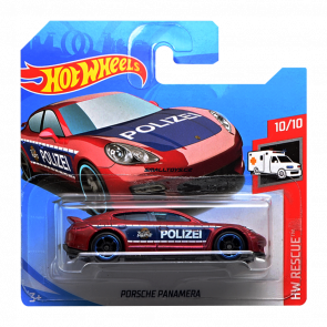 Машинка Базова Hot Wheels Porsche Panamera Polizei Rescue 1:64 FYC86 Red - Retromagaz