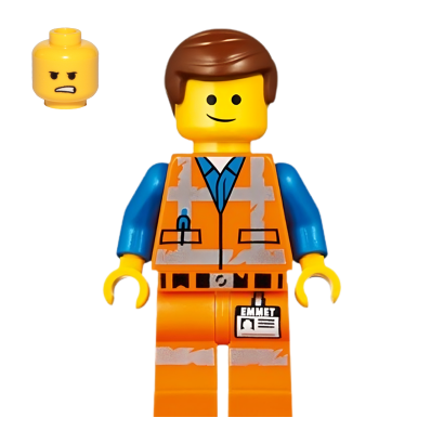 Фигурка Lego The Lego Movie Emmet Lopsided Smile Angry Worn Uniform Cartoons tlm142 Б/У - Retromagaz