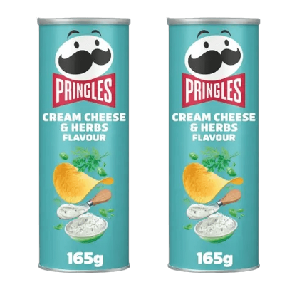 Набір Чипси 1шт 2шт Pringles Creamy Cheese & Herbs 165g 5053990160037 - Retromagaz