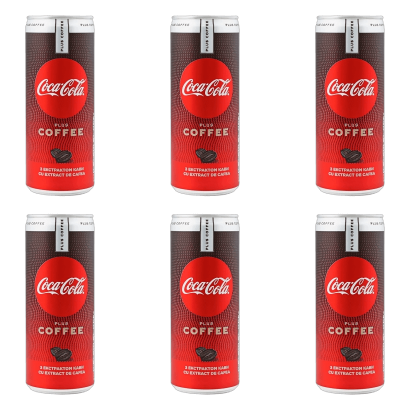 Набор Напиток Coca-Cola Plus Coffe 250ml 6шт - Retromagaz