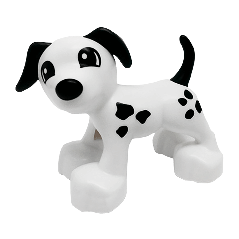 Фігурка Lego Animals Dog with Black Ears and Tail and Spots Pattern Duplo 1396pb05 1396pb03 Б/У - Retromagaz