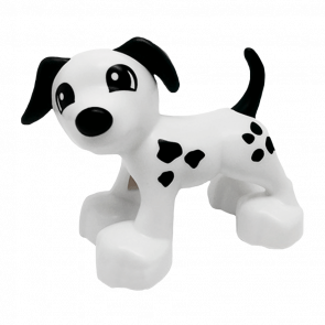 Фигурка Lego Dog with Black Ears and Tail and Spots Pattern Duplo Animals 1396pb05 Б/У