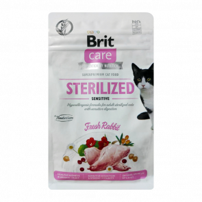 Сухий Корм Brit Care Sterilized Sensitive Кролик для Котів 400g