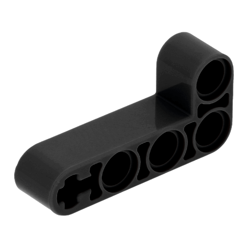 Technic 50шт Lego Балка Товста Кутова 90 2 x 4 32140 42137 3214026 4120017 6271825 Black Б/У - Retromagaz