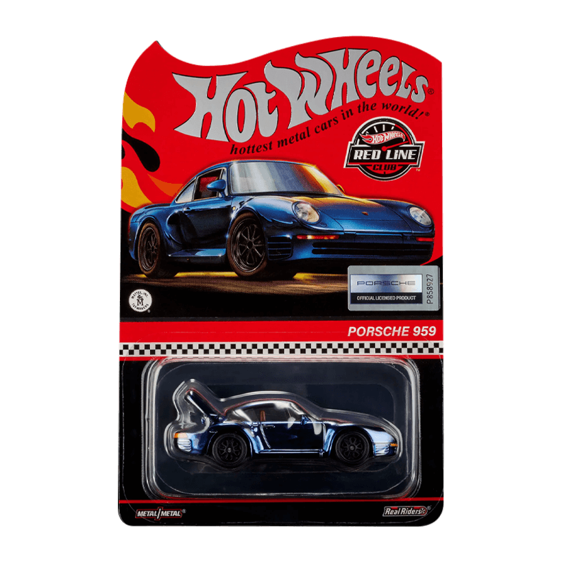 Машинка Premium Hot Wheels Porsche Porsche 959 Red Line Club RLC 1:64 HWF18 Blue - Retromagaz