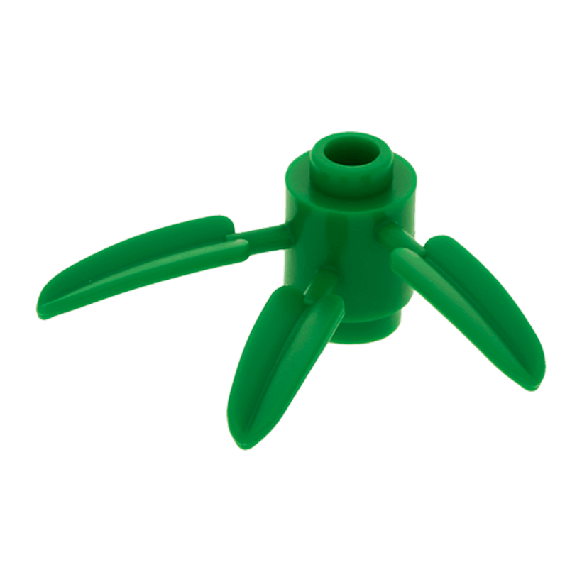 Рослина 10шт Lego Листя with 3 Bamboo Leaves 1 x 1 30176 4114348 6248461 6270003 Green Б/У - Retromagaz