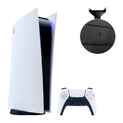 Набор Консоль Sony PlayStation 5 Digital Edition 825GB White Б/У  + Подставка Black - Retromagaz