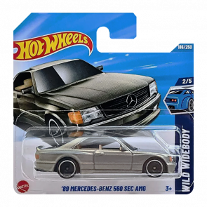 Машинка Базова Hot Wheels '89 Mercedes-Benz 560 SEC AMG Wild Widebody 1:64 JBB11 Grey Машинка Базова Hot Wheels '89 Mercedes-Benz 560 SEC AMG Wild Widebody 1:64 JBB11 Grey - Retromagaz
