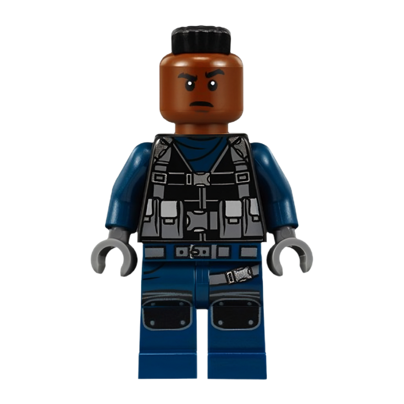 Фігурка Lego Jurassic World ACU Tracker Male Black Wide Mohawk Films jw035 Б/У - Retromagaz