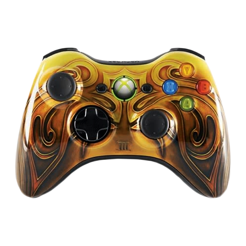 Геймпад Бездротовий Microsoft Xbox 360 Fable 3 Limited Edition Yellow Б/У - Retromagaz