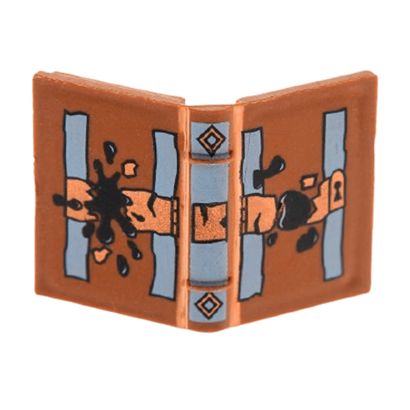 Книга Lego 2 x 3 Lock and Soiled Spots Pattern Tom Riddle's Diary 33009pb001 Brown Б/У - Retromagaz