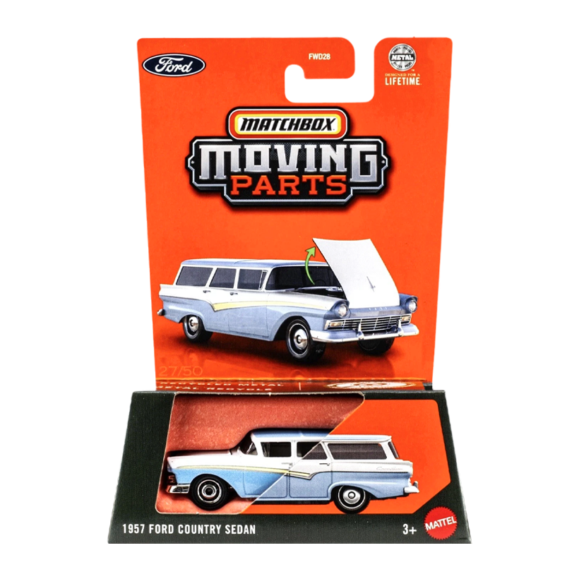 Тематична Машинка Matchbox Ford Country Sedan Moving Parts 1:64 JBX00 Blue - Retromagaz