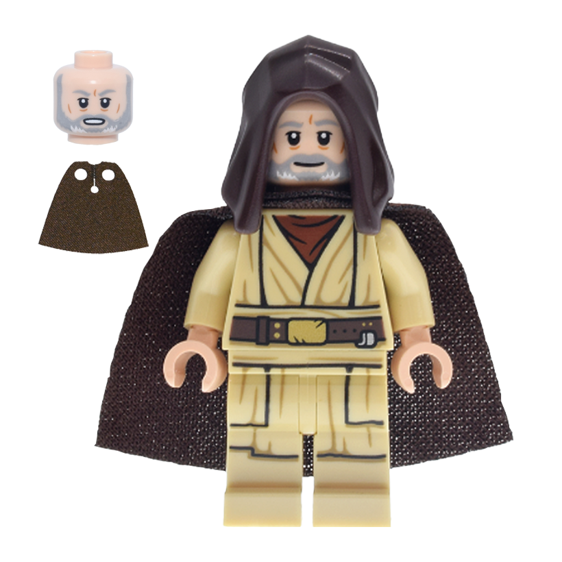 Фигурка Lego Джедай Obi-Wan Kenobi Old Dark Brown Hood and Spongy Cape Star Wars sw1467 75419 Б/У - Retromagaz
