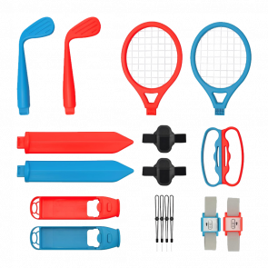 Набор Codogoy Switch 12 in 1 Sports Accessories Red Blue Новый - Retromagaz