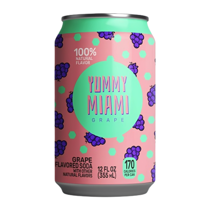 Напиток Yummy Miami Grape 355ml - Retromagaz