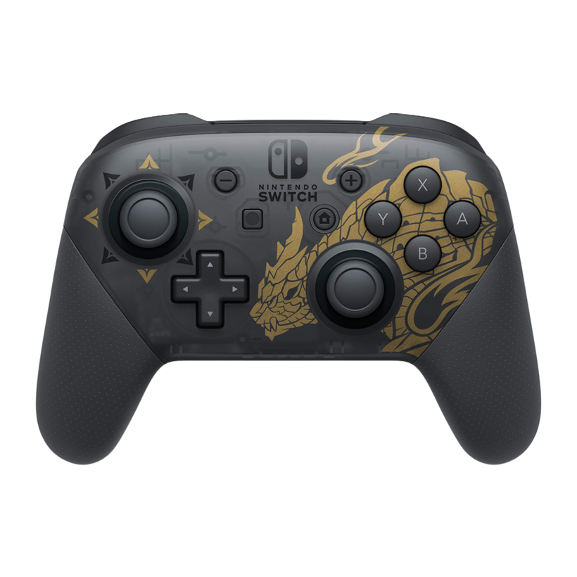 Геймпад Беспроводной Nintendo Switch Pro Controller Monster Hunter Rise Limited Edition Black Gold Б/У - Retromagaz