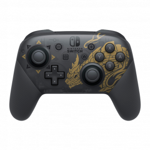 Геймпад Беспроводной Nintendo Switch Pro Controller Monster Hunter Rise Limited Edition Black Gold Б/У