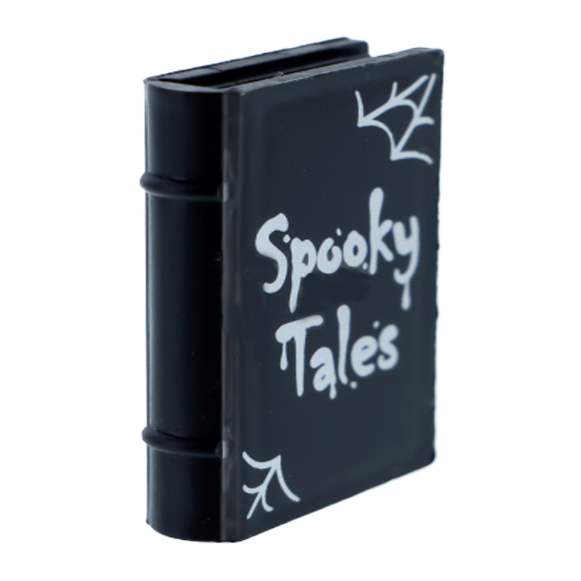 Книга Lego Book 2 x 3 with Silver Spider Webs and 'Spooky Tales' Pattern 33009pb053 6159730 Black Б/У - Retromagaz