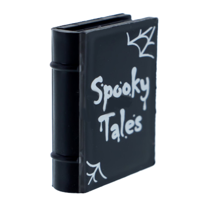 Книга Lego Book 2 x 3 with Silver Spider Webs and 'Spooky Tales' Pattern 33009pb053 6159730 Black Б/У - Retromagaz