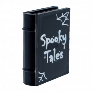 Книга Lego Book 2 x 3 with Silver Spider Webs and 'Spooky Tales' Pattern 33009pb053 6159730 Black Б/У