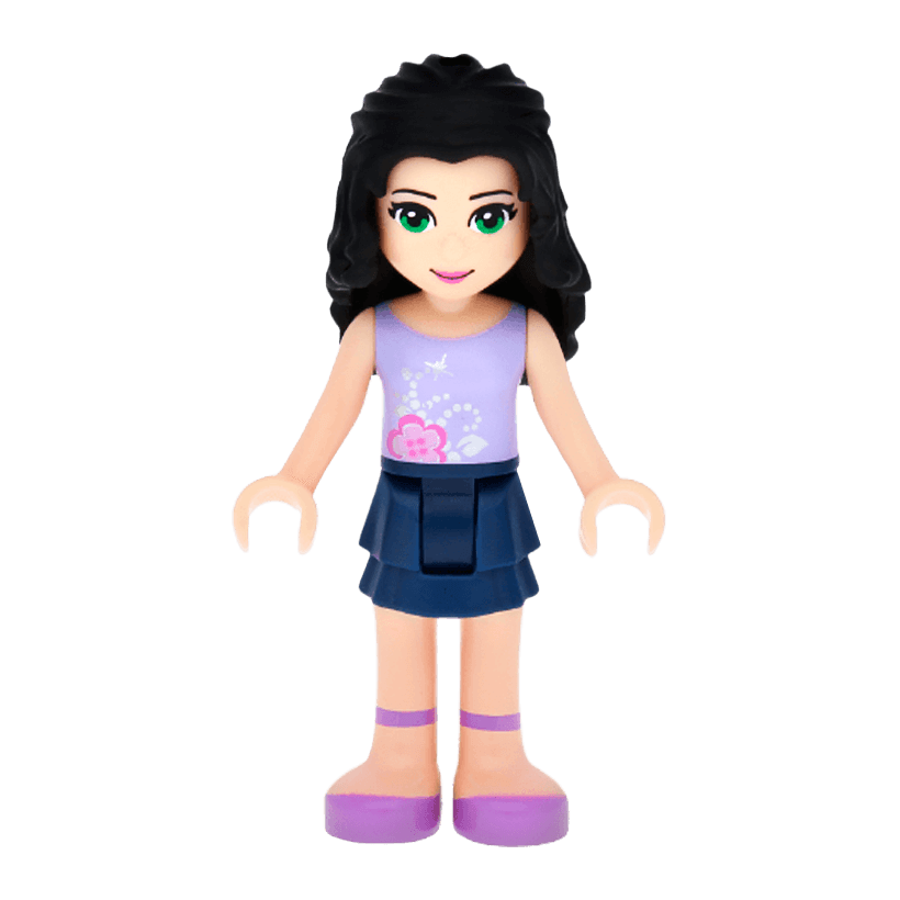 Фигурка Lego Girl Emma Dark Blue Layered Skirt Friends frnd011 1 Б/У - Retromagaz