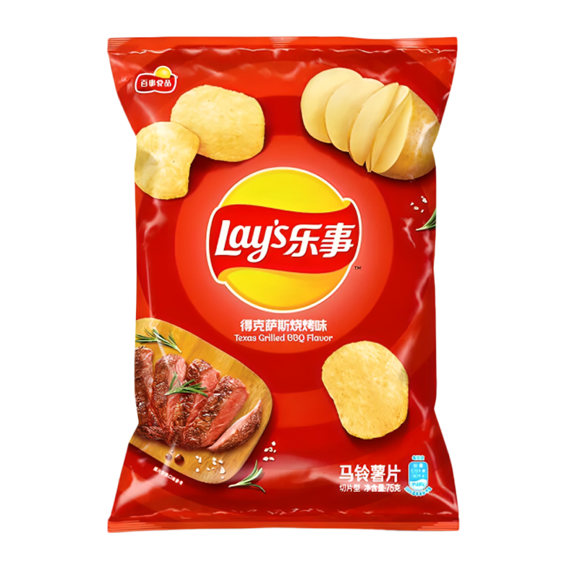 Чипси Lay's Азійські Texas Grilled BBQ зі Смаком Барбекю 70g - Retromagaz