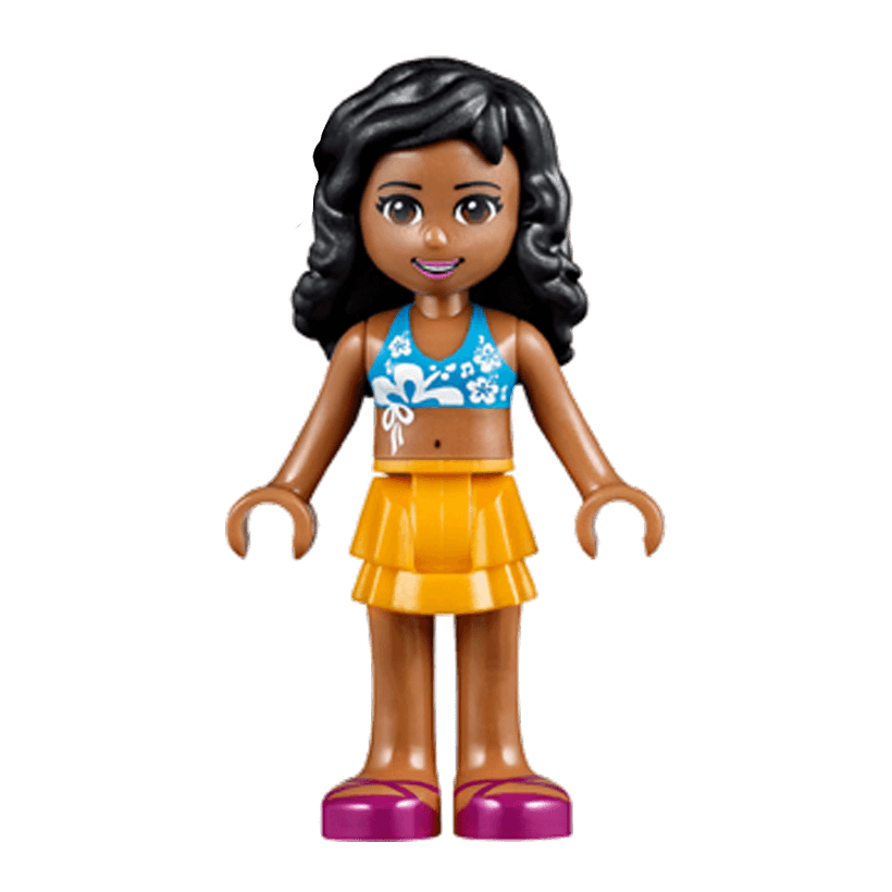 Фігурка Lego Girl Kate Bright Light Orange Layered Skirt Friends frnd103 2 Б/У - Retromagaz