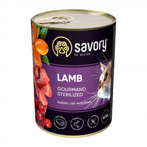 Влажный Корм Savory Ягненок для Кошек 400g