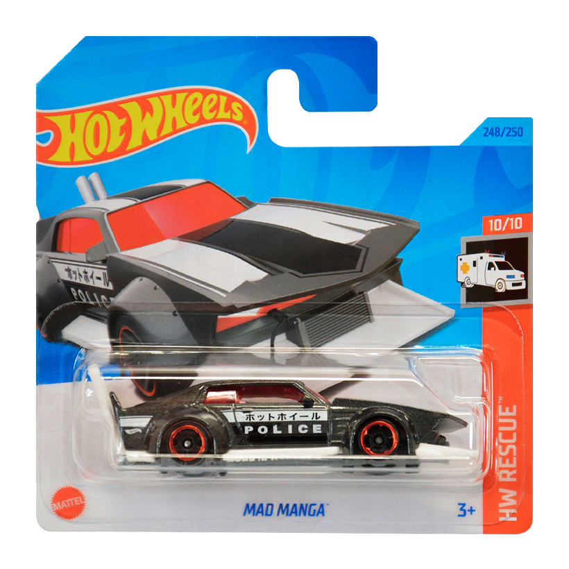 Машинка Базова Hot Wheels Mad Manga Rescue 1:64 HKJ25 Grey - Retromagaz