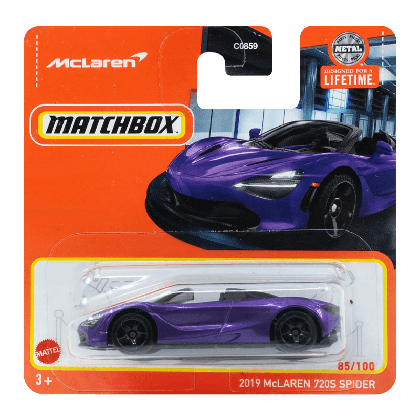 Машинка Большой Город Matchbox 2019 McLaren 720S Spider Showroom 1:64 HVP15 Purple - Retromagaz