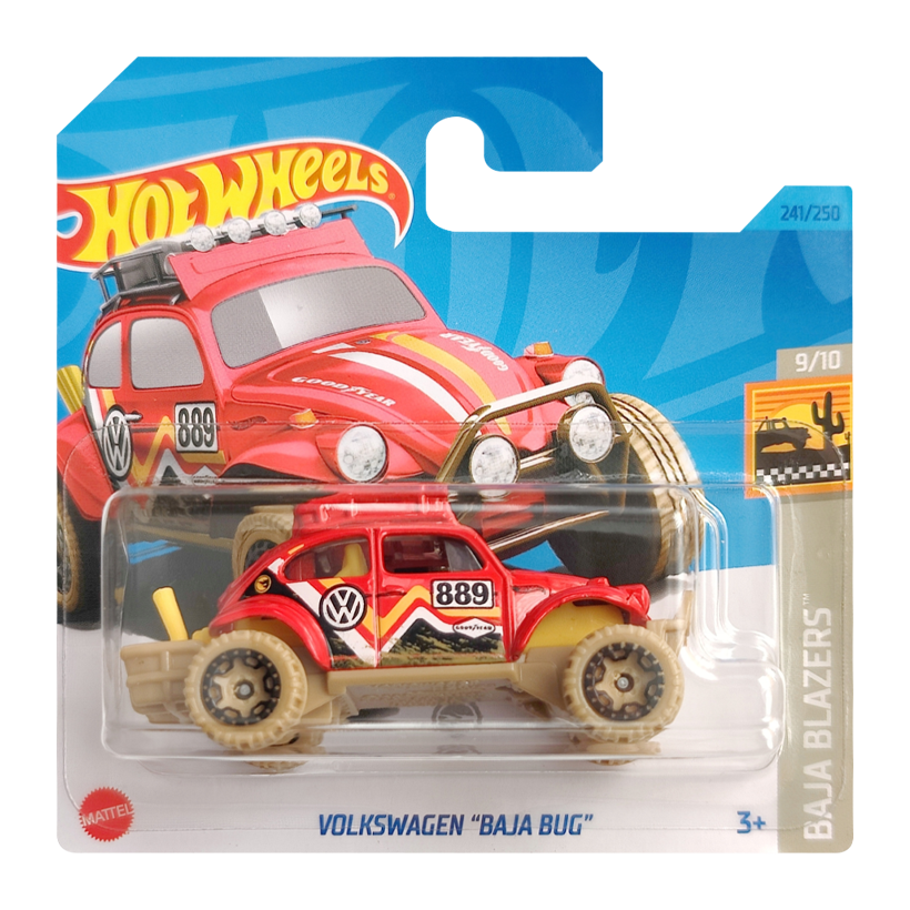 Машинка Базовая Hot Wheels Volkswagen "Baja Bug" Treasure Hunts Baja Blazers 1:64 HKK93 Red - Retromagaz
