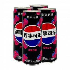 Набор Напиток 4шт Pepsi Азійська Raspberry Zero Sugar 330ml - Retromagaz