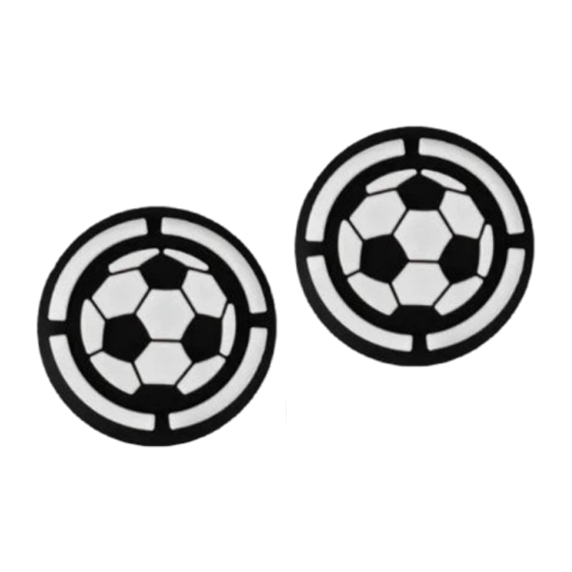 Накладки на Стіки 2шт RMC Football Ball PlayStation 5 4 3 2 1 Xbox Series One 360 Switch 2 Black - Retromagaz
