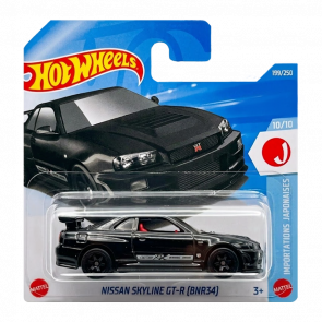 Машинка Базовая Hot Wheels Skyline GT-R (BNR34) Nissan 1:64 JJL88 Black - Retromagaz