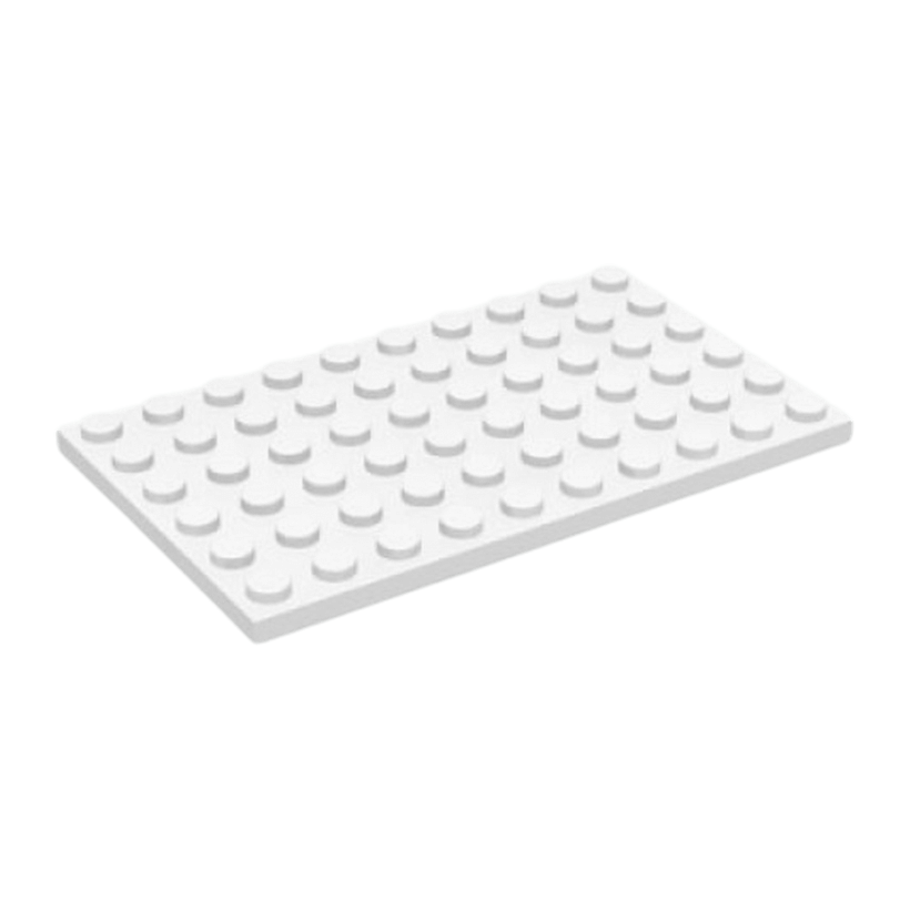 Пластина 4шт Lego Звичайна 6 x 10 3033 303301 452834 White Б/У - Retromagaz