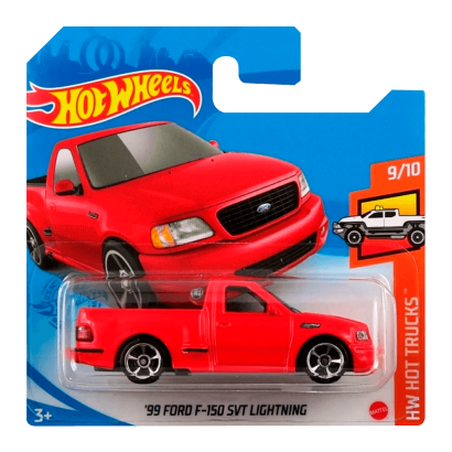 Машинка Базова Hot Wheels '99 Ford F-150 SVT Lightning Fast & Furious Hot Trucks 1:64 GRY97 Red - Retromagaz
