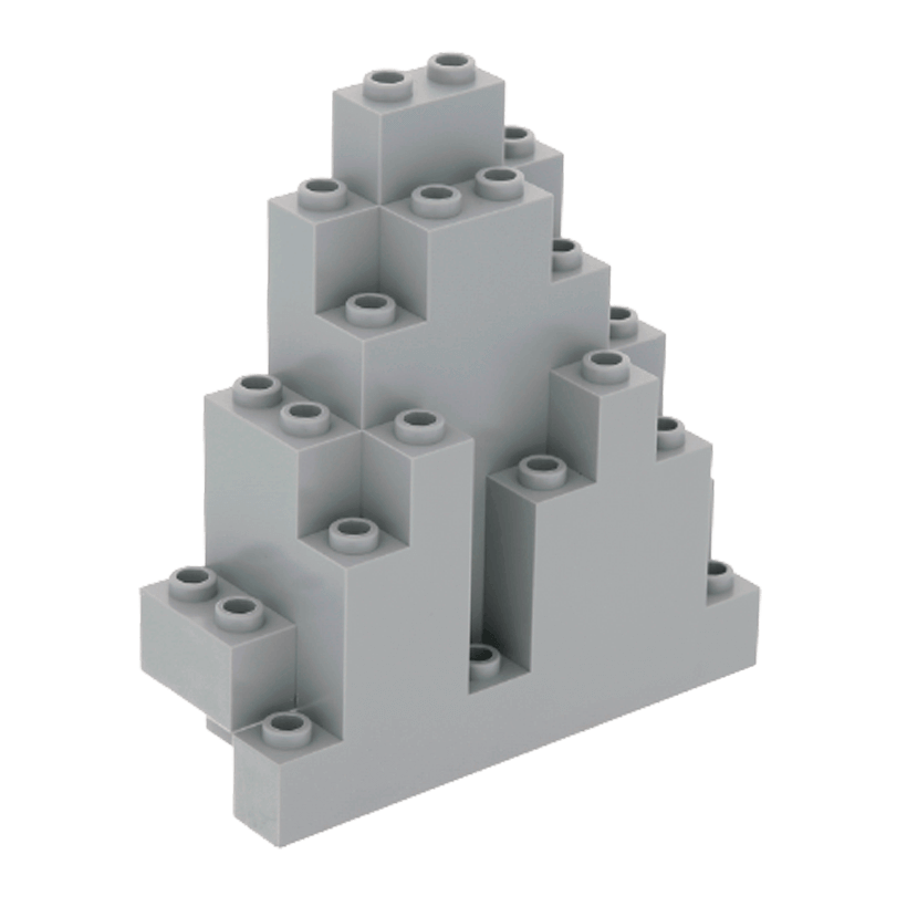 Скеля Lego Панель Rock Panel Triangular LURP 3 x 8 x 7 6083 4216307 6052991 Light Bluish Grey Б/У - Retromagaz