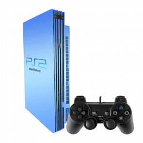 Консоль Sony PlayStation 2 SCPH-5xxx Limited Edition Chip Aqua Blue Б/У - Retromagaz