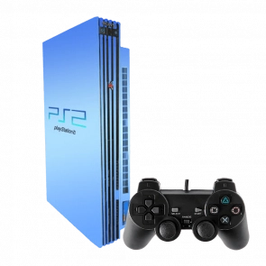 Консоль Sony PlayStation 2 SCPH-5xxx Limited Edition Chip Aqua Blue Б/У Хороший